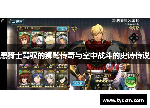 黑骑士驾驭的狮鹫传奇与空中战斗的史诗传说